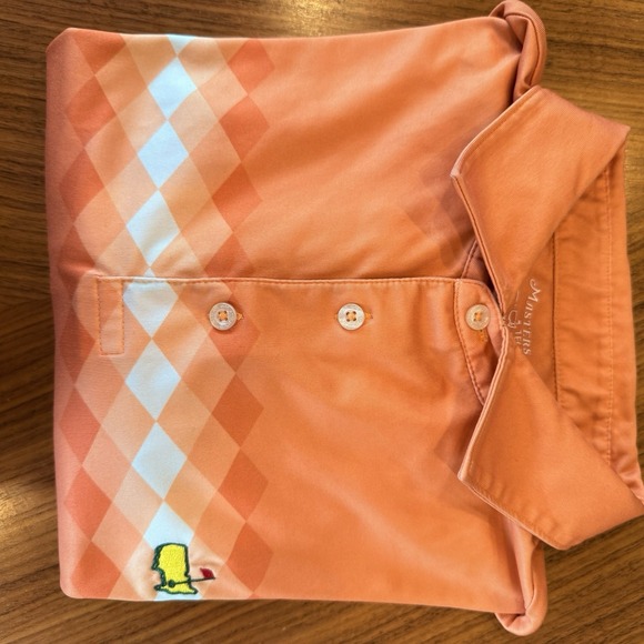 Masters Augusta National Golf Polo Shirt Orange XL Tech Performance Collection - Picture 9 of 9